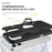 For iPhone 16 Pro Case Kickstand PC+TPU Phone Cover Magnetic Car Mount - Black - 4