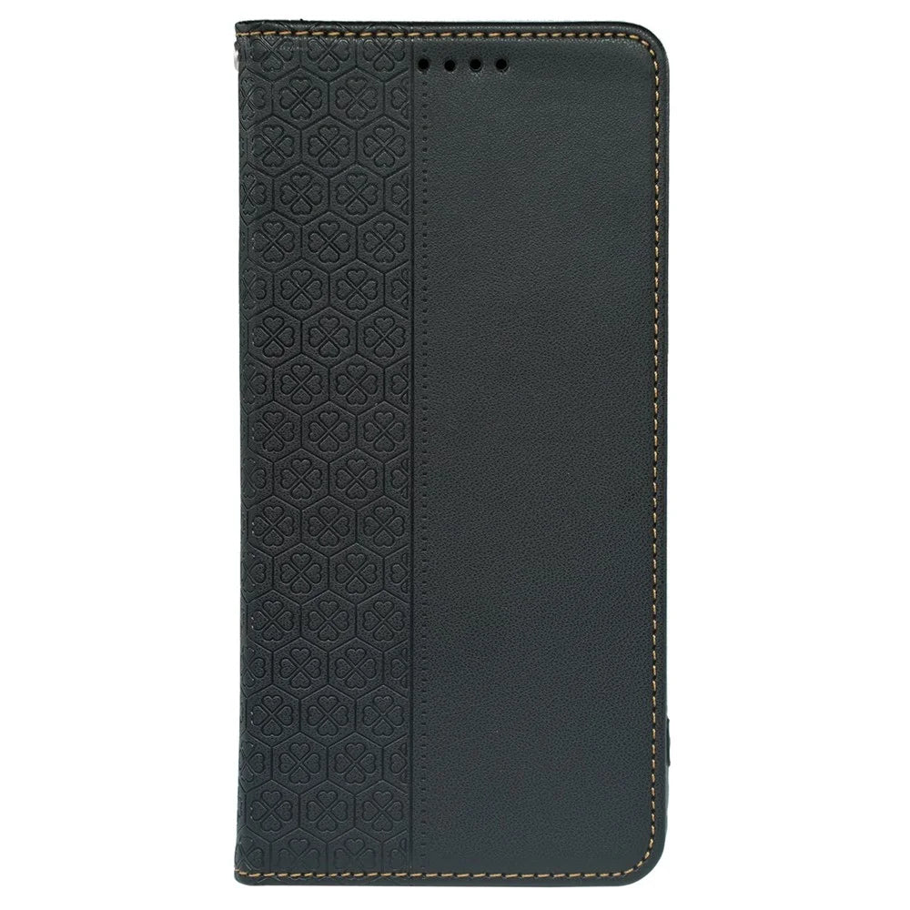 For Samsung Galaxy A25 5G (Global) (161.0 X 76.5 X 8.3mm) Case Pattern Imprint Leather Phone Cover - Black - 5