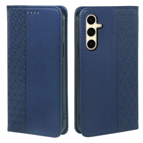 For Samsung Galaxy A05s 4G Case Four-Leaf Clover Leather Phone Cover Flip Stand / Card Slot - Blue - 1