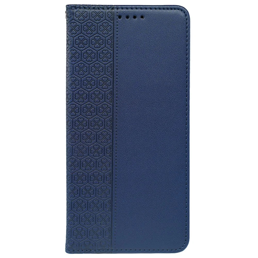 For Samsung Galaxy A05s 4G Case Four-Leaf Clover Leather Phone Cover Flip Stand / Card Slot - Blue - 5