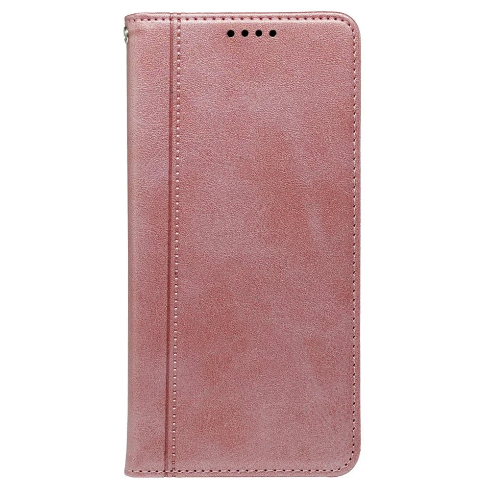 For iPhone 13 Pro Max Case Magnetic Auto Closing PU Leather Phone Cover - Rose Gold - 4