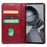 For Samsung Galaxy A14 4G / 5G Case Calf Texture Leather Wallet Phone Cover Stand Function - Red - 2
