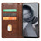 For Samsung Galaxy A35 5G Wallet Case Leather Phone Cover Calf Texture Strong Magnetic Closure - Brown - 2