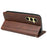 For Samsung Galaxy A35 5G Wallet Case Leather Phone Cover Calf Texture Strong Magnetic Closure - Brown - 4