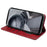 For Samsung Galaxy S24 Card Slots Case Calf Texture PU Leather Phone Cover - Red - 3