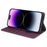 For iPhone 15 Pro Case Four-Leaf Clover Leather Flip Phone Cover - Dark Purple - 4