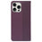 For iPhone 15 Pro Case Four-Leaf Clover Leather Flip Phone Cover - Dark Purple - 6