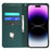 For iPhone 14 Pro Case Wallet Card Slots Leather Phone Cover Clover Imprint - Green - 2