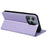 For iPhone 13 Pro Max Wallet Case Four-Leaf Clover Leather Phone Cover - Light Purple - 3