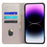 For iPhone 13 Pro Case Four-Leaf Clover Imprinted Leather Folio Phone Cover - Rose Gold - 2