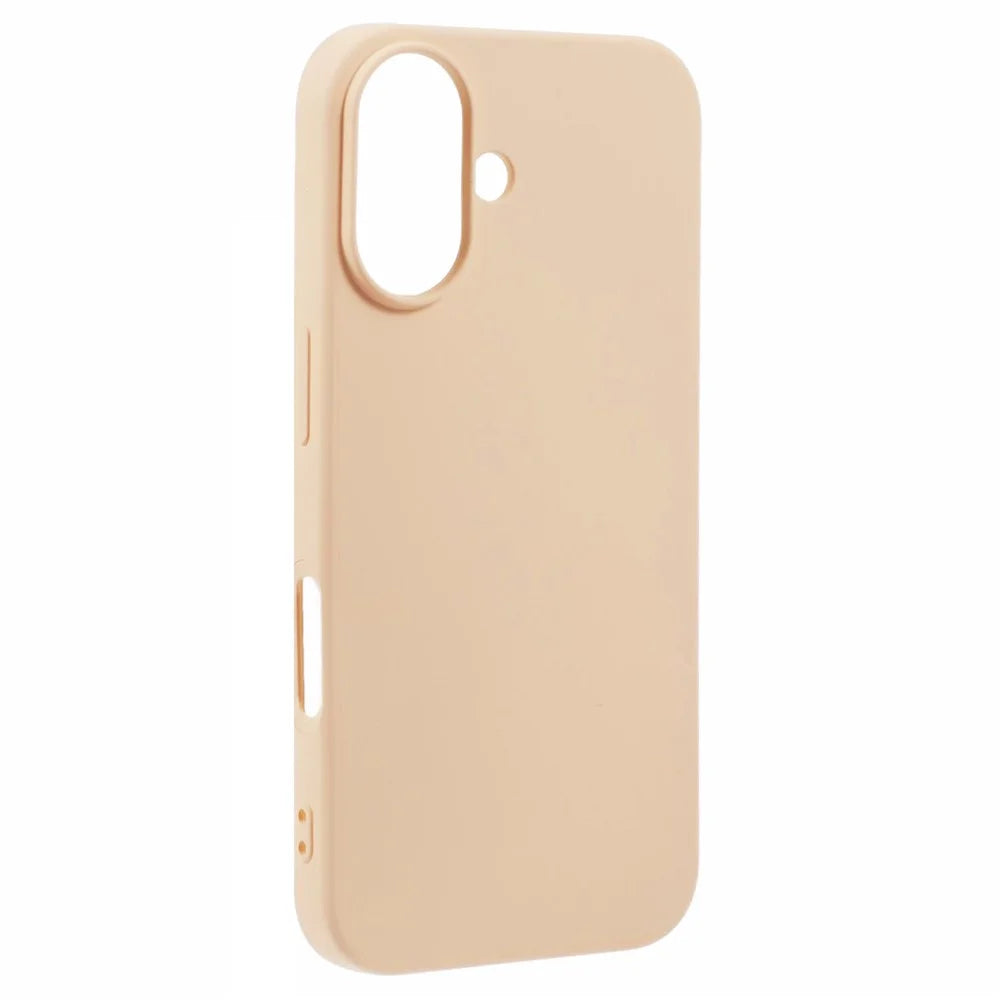 For iPhone 16 Case TPU Phone Cover with Soft Fiber Lining - Pink - 3