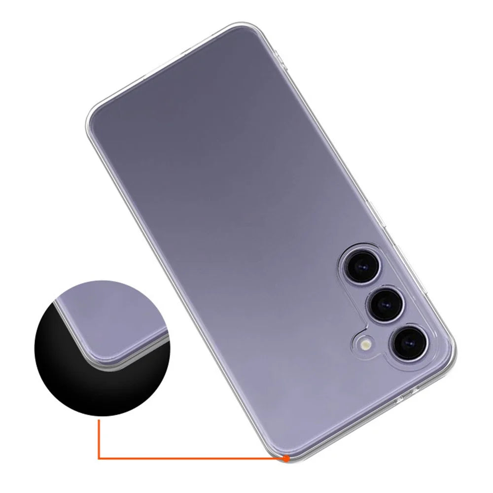 For Samsung Galaxy S24 FE Case Soft TPU Anti-Scratch Clear Back Cover - 4