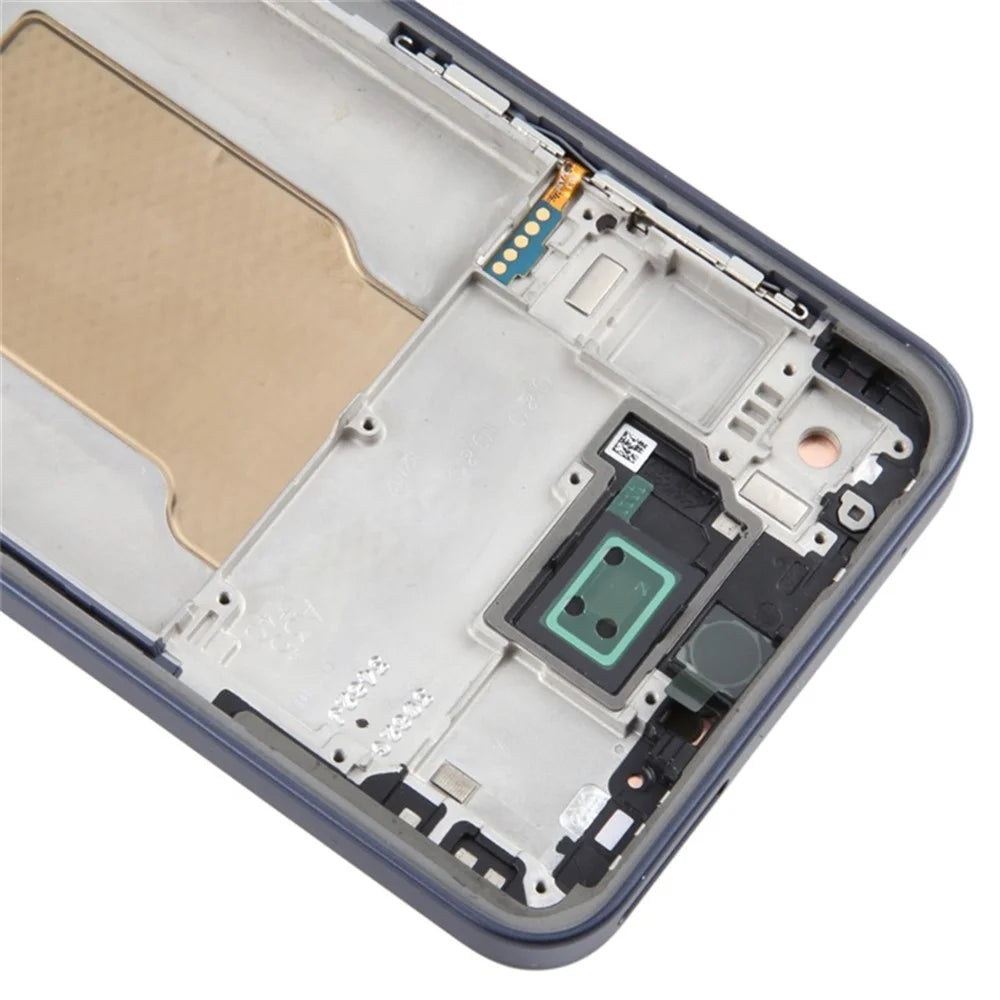 For Samsung Galaxy A35 5G A356B OEM Grade S AMOLED Screen and Digitizer Assembly + Frame (Without Logo) - Black - 5
