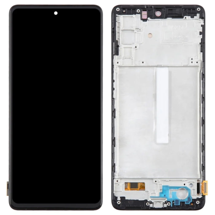 For Samsung Galaxy M52 5G M526B 6.7-inch Grade C OLED Screen and Digitizer Assembly + Frame Part (Without Logo) - 1