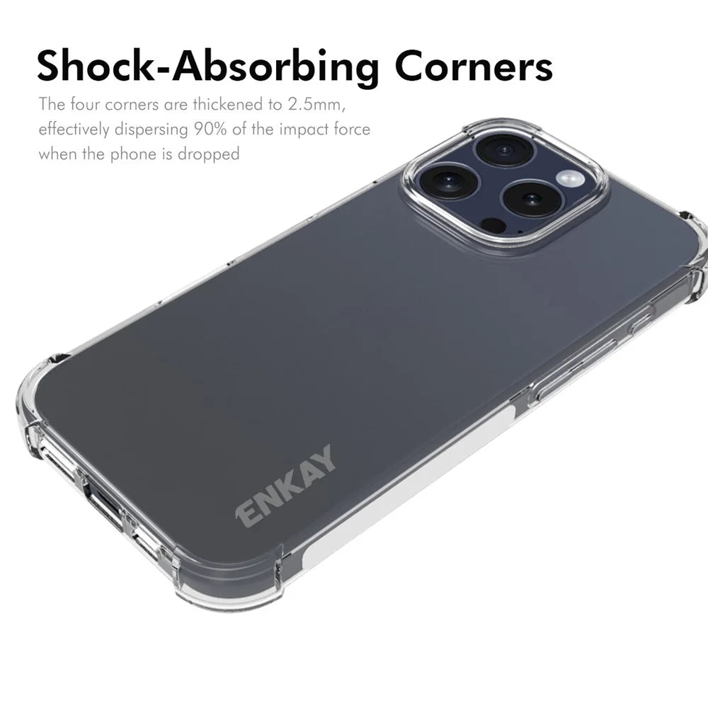 ENKAY HAT PRINCE For iPhone 16 Pro Case Non-Slip TPU Phone Cover Thickened Corners - 2