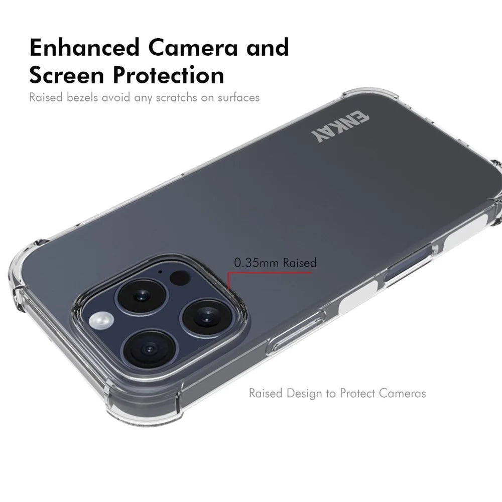 ENKAY HAT PRINCE For iPhone 16 Pro Case Non-Slip TPU Phone Cover Thickened Corners - 3