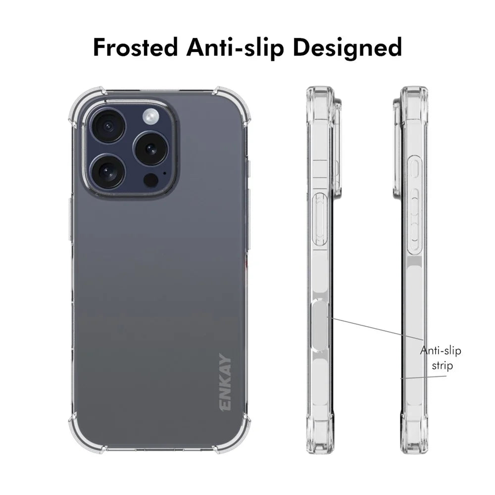 ENKAY HAT PRINCE For iPhone 16 Pro Case Non-Slip TPU Phone Cover Thickened Corners - 4