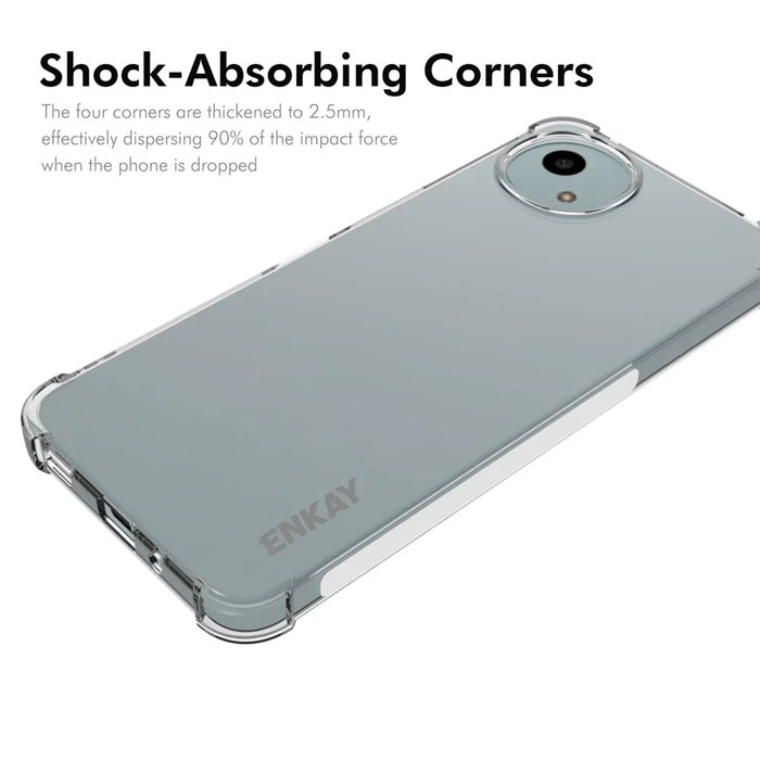 ENKAY HAT PRINCE For Sharp Aquos Wish4 TPU Case Anti-Drop Crystal Clear Phone Cover - 2