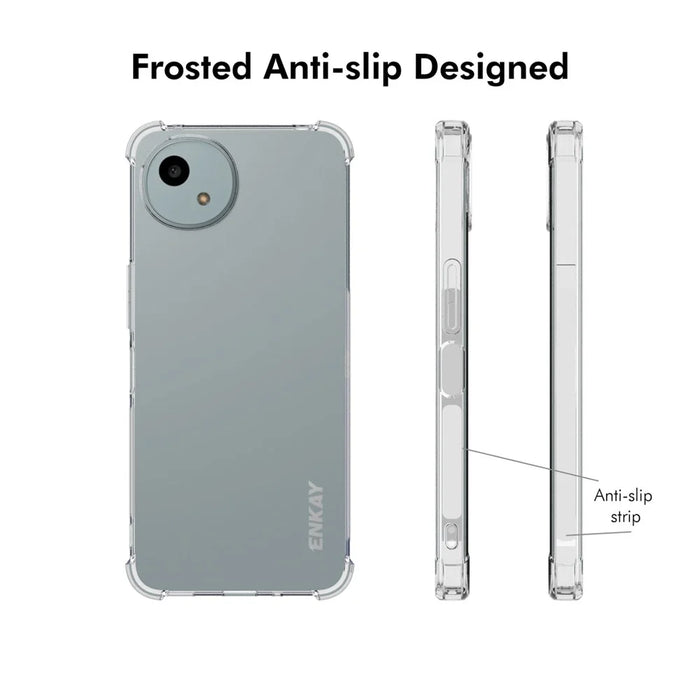 ENKAY HAT PRINCE For Sharp Aquos Wish4 TPU Case Anti-Drop Crystal Clear Phone Cover - 4