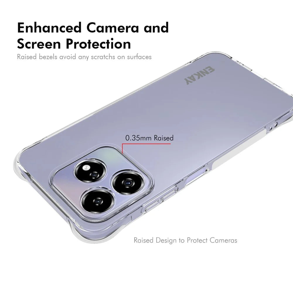 ENKAY HAT PRINCE For ZTE Axon 60 Case Reinforced Corners TPU Clear Phone Cover - 3
