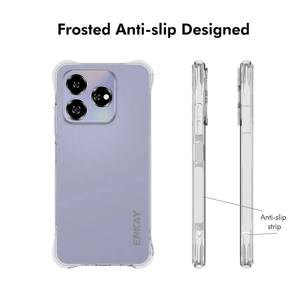 ENKAY HAT PRINCE For ZTE Axon 60 Case Reinforced Corners TPU Clear Phone Cover - 4