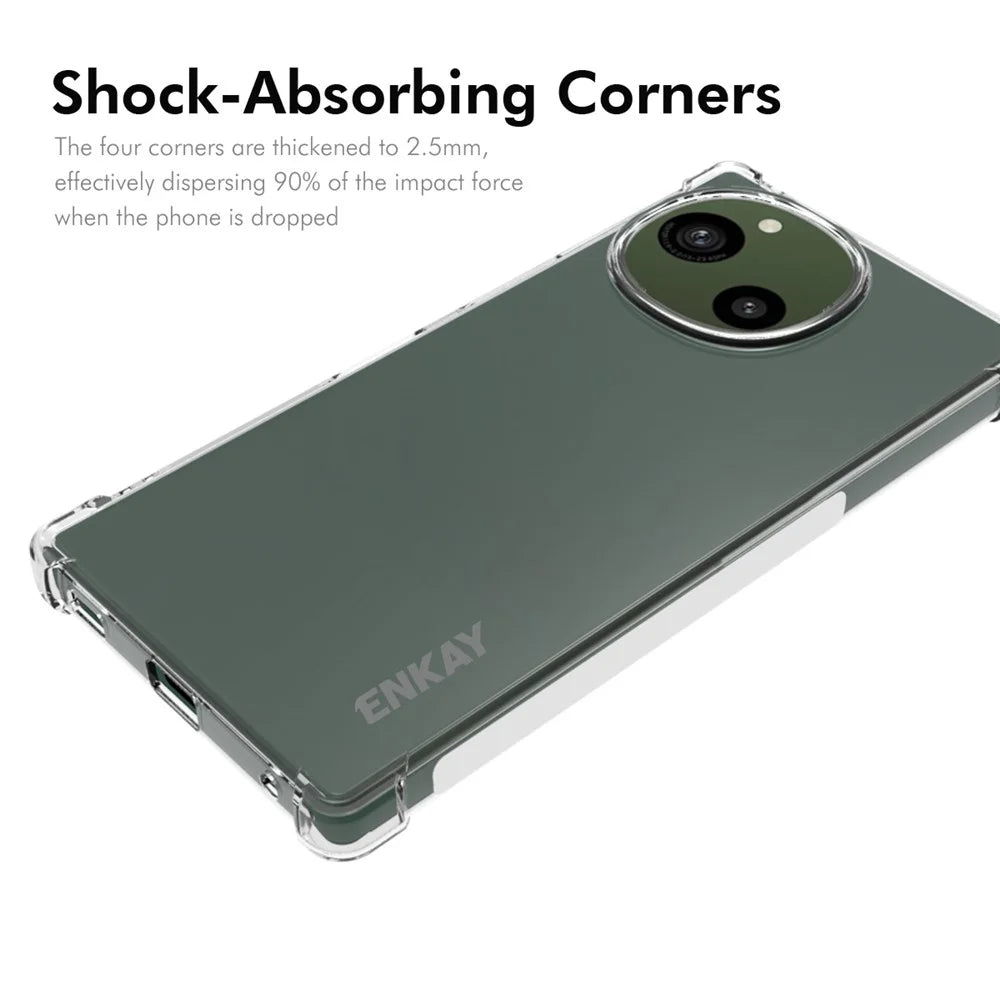 ENKAY HAT PRINCE For Sharp Aquos R9 TPU Case Corner Cushion Phone Cover Transparent - 2