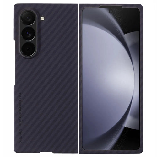 X-LEVEL For Samsung Galaxy Z Fold6 5G Phone Case PC Mobile Phone Cover Carbon Fiber Texture Phone Shell - 1