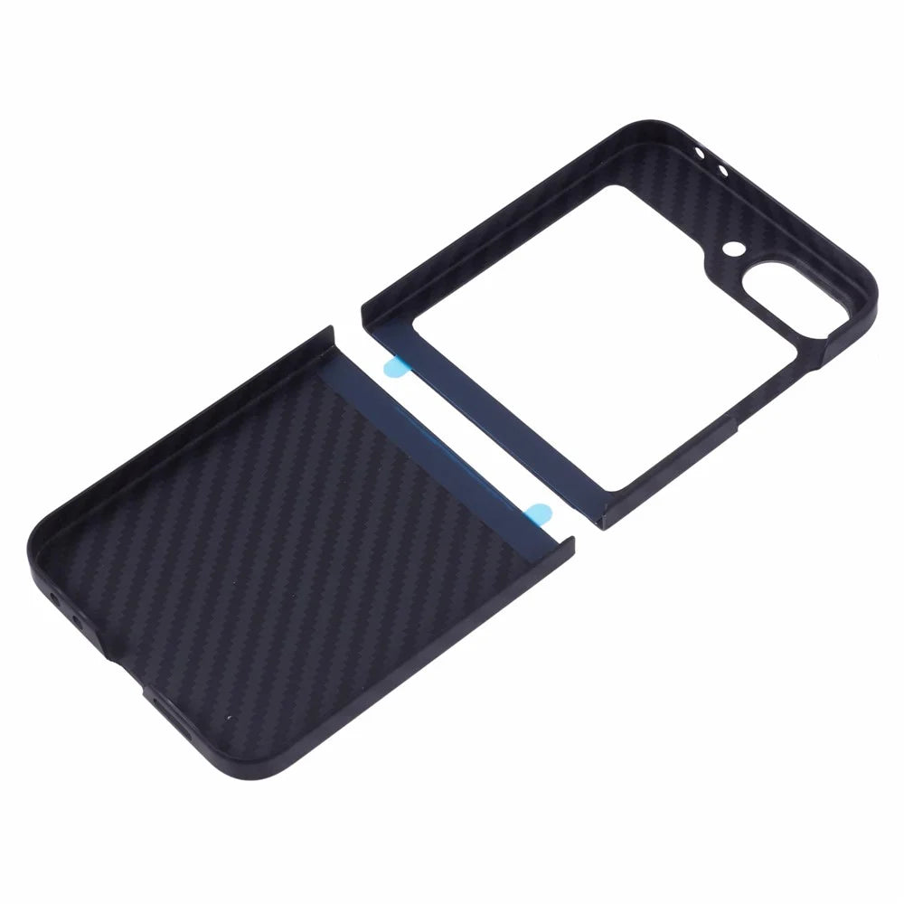X-LEVEL For Samsung Galaxy Z Flip7 FE 5G / Z Flip6 5G Mobile Phone Case Carbon Fiber Texture PC Mobile Phone Back Cover - 3