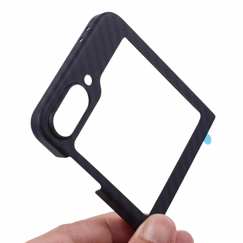 X-LEVEL For Samsung Galaxy Z Flip7 FE 5G / Z Flip6 5G Mobile Phone Case Carbon Fiber Texture PC Mobile Phone Back Cover - 6