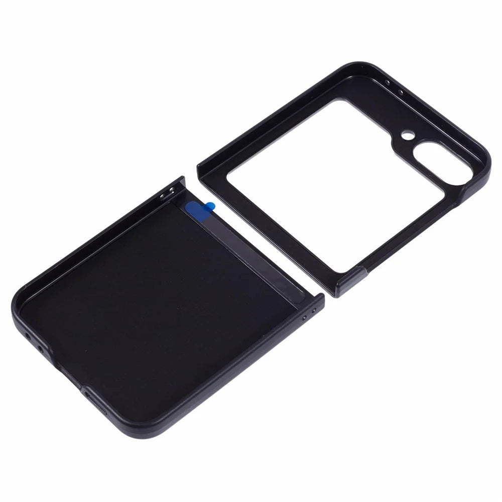 X-LEVEL For Samsung Galaxy Z Flip7 FE 5G / Z Flip6 5G Magnetic Kickstand Folding Phone Case PU Leather Coated PC Cover - Midnight Green - 3