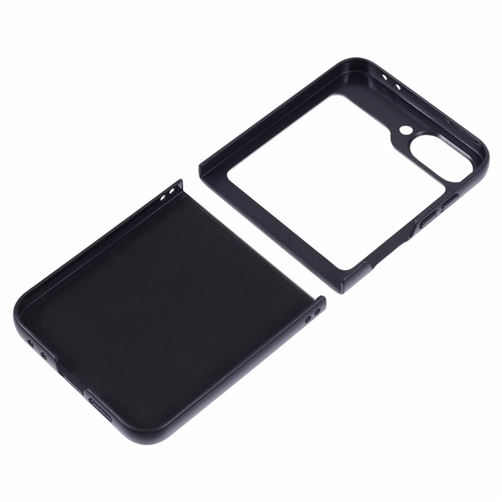 X-LEVEL Phone Case for Samsung Galaxy Z Flip7 FE 5G / Z Flip6 5G Carbon Fiber Texture PU Leather+PC Phone Cover - Green - 3