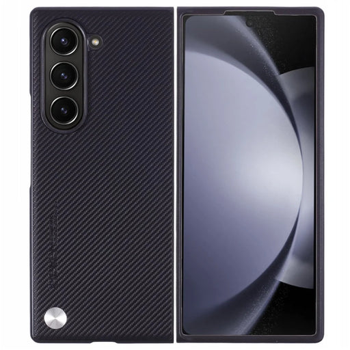 X-LEVEL For Samsung Galaxy Z Fold6 5G Carbon Fiber PU Leather Coated PC Cell Phone Case - Black - 1