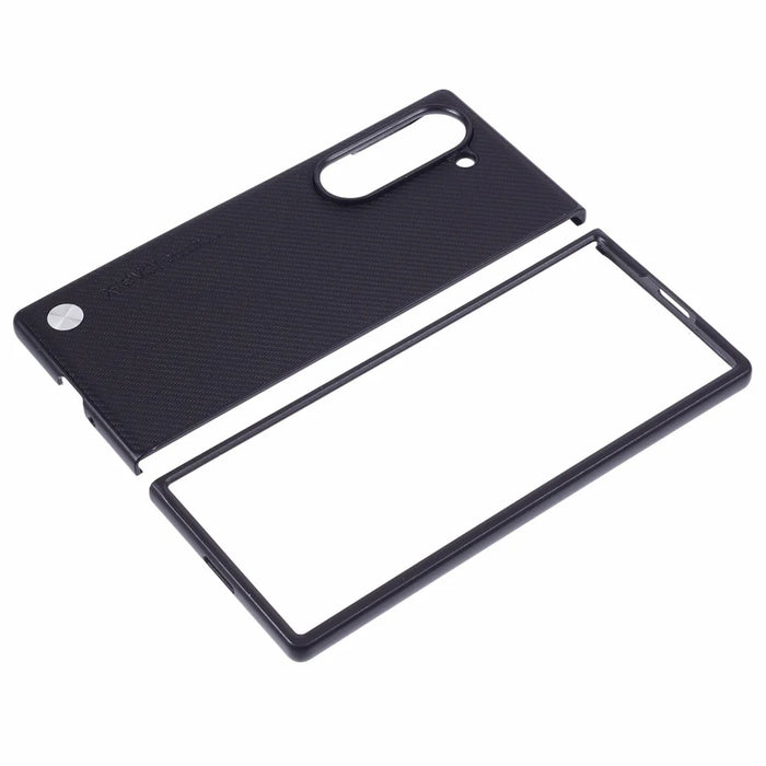 X-LEVEL For Samsung Galaxy Z Fold6 5G Carbon Fiber PU Leather Coated PC Cell Phone Case - Black - 4