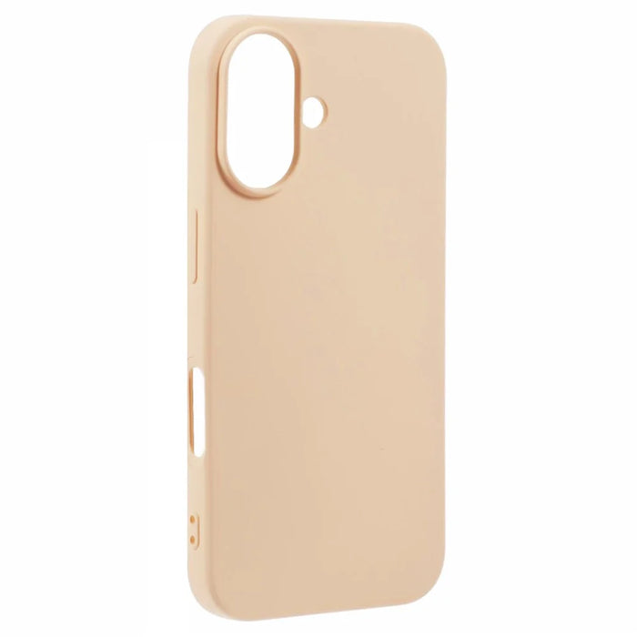 For iPhone 16 Plus TPU Case Soft Fiber Lining Anti-Scratch Phone Cover - Pink - 3