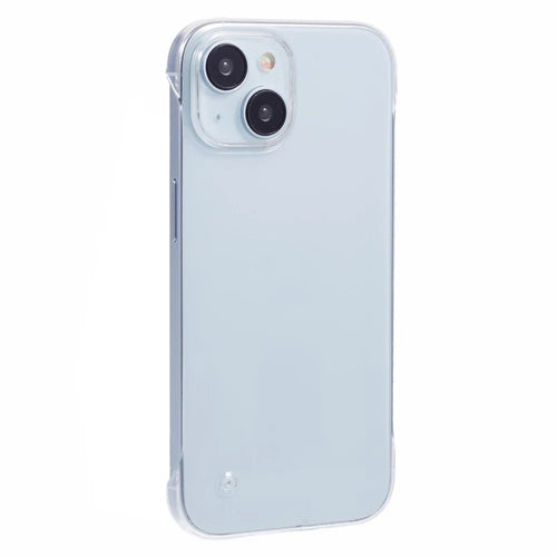 For iPhone 15 Frameless Case Shockproof Hard PC Phone Cover Clear Back - 1