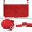 HT03 For Samsung Galaxy S24 FE Case Butterfly Flowers Leather Phone Cover with Shoulder Strap - Red - 4