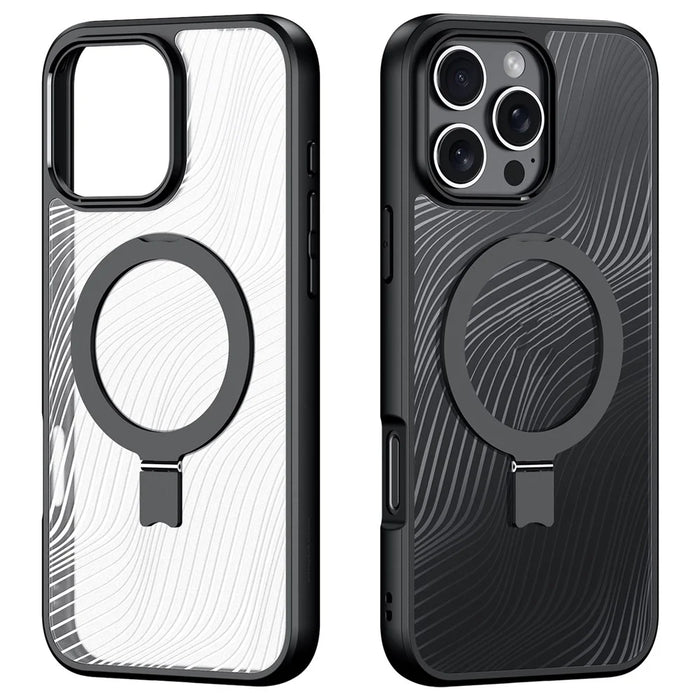 DUX DUCIS Aimo Series for iPhone 16 Pro Max Case Magnetic Kickstand TPU+PC Phone Cover (REACH Certification) - Black - 2