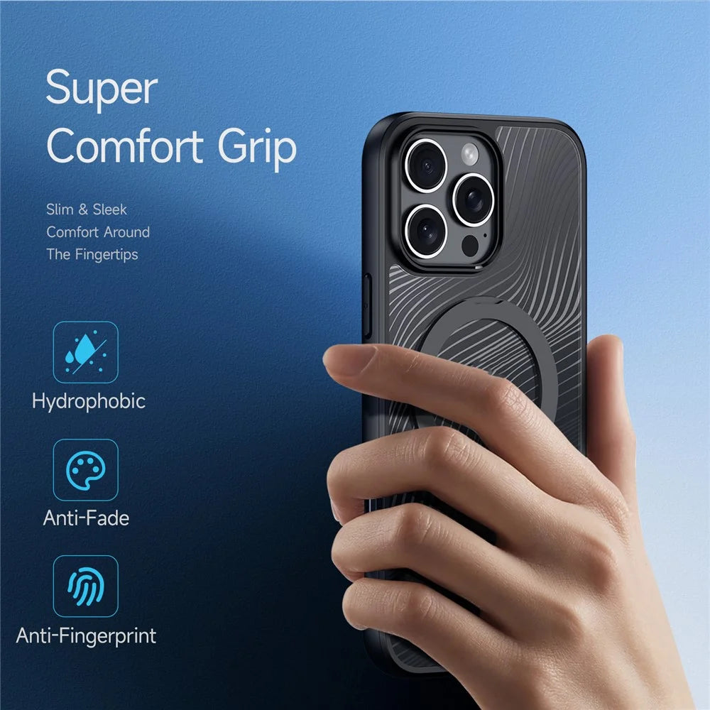 DUX DUCIS Aimo Series for iPhone 16 Pro Magnetic Phone Case TPU+PC Kickstand Cover (REACH Certification) - Black - 5