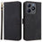 For Realme Note 60x 4G / C63 4G / C61 4G / Narzo N63 4G Stand Case RFID Blocking Leather Phone Cover with Strap - Black - 1