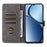 For Realme Note 60x 4G / C63 4G / C61 4G / Narzo N63 4G Stand Case RFID Blocking Leather Phone Cover with Strap - Black - 2