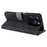 For Realme Note 60x 4G / C63 4G / C61 4G / Narzo N63 4G Stand Case RFID Blocking Leather Phone Cover with Strap - Black - 4