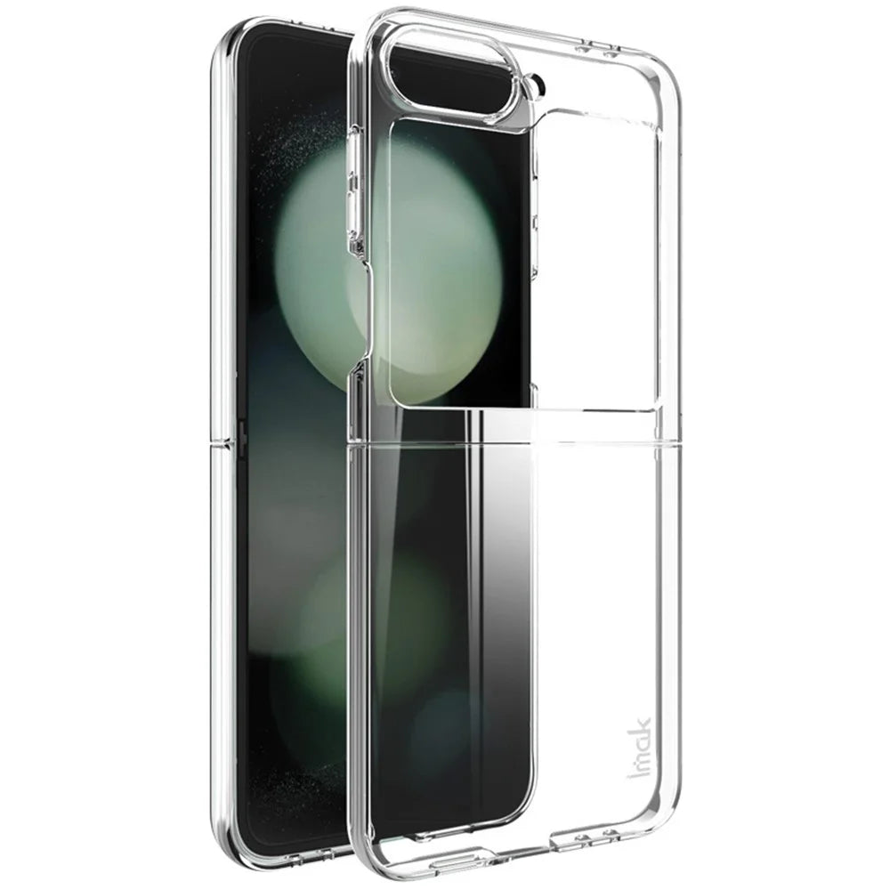 IMAK Crystal Case II Pro for Samsung Galaxy Z Flip7 FE 5G / Z Flip6 5G Clear Case Two-Piece PC Phone Cover (Upper Cover+Lower Cover) - 1