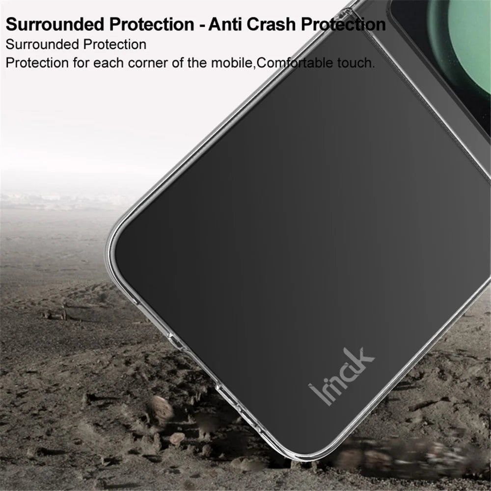 IMAK Crystal Case II Pro for Samsung Galaxy Z Flip7 FE 5G / Z Flip6 5G Clear Case Two-Piece PC Phone Cover (Upper Cover+Lower Cover) - 4