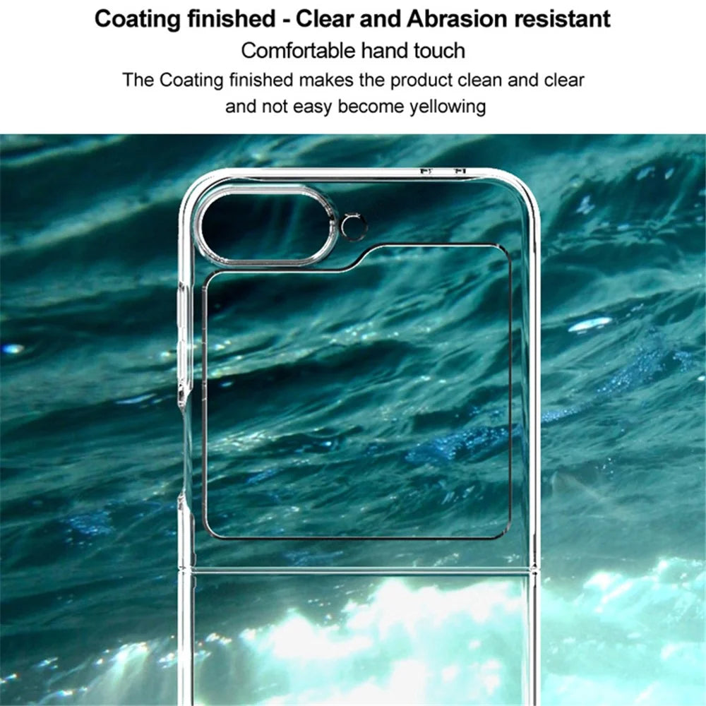 IMAK Crystal Case II Pro for Samsung Galaxy Z Flip7 FE 5G / Z Flip6 5G Clear Case Two-Piece PC Phone Cover (Upper Cover+Lower Cover) - 5