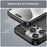 For iPhone 16 Pro TPU Case Brushed Carbon Fiber Texture Phone Cover - Black - 6