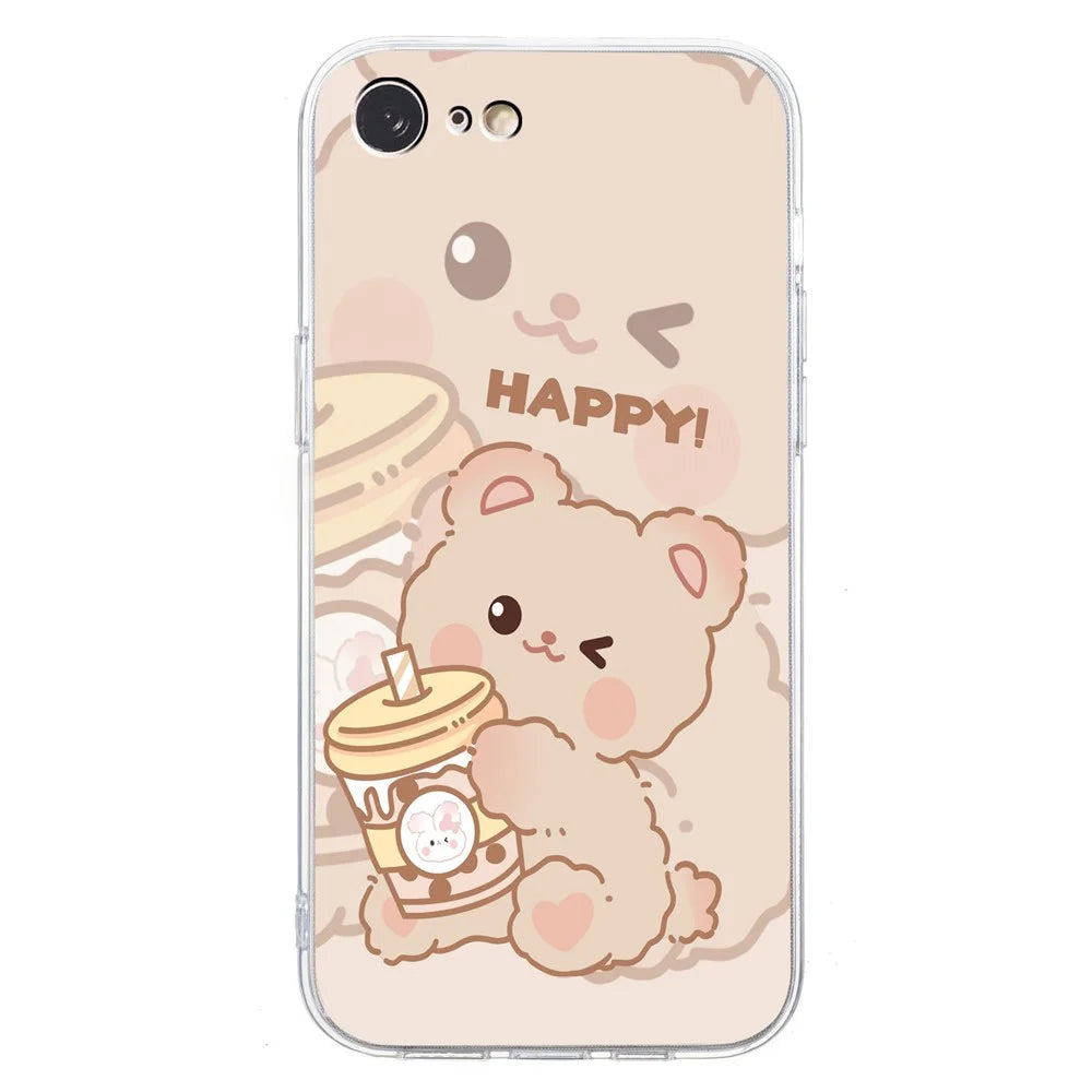 For iPhone 7 / 8 / SE (2020) / SE (2022) Case Printed Pattern TPU Phone Back Cover - Bear - 2