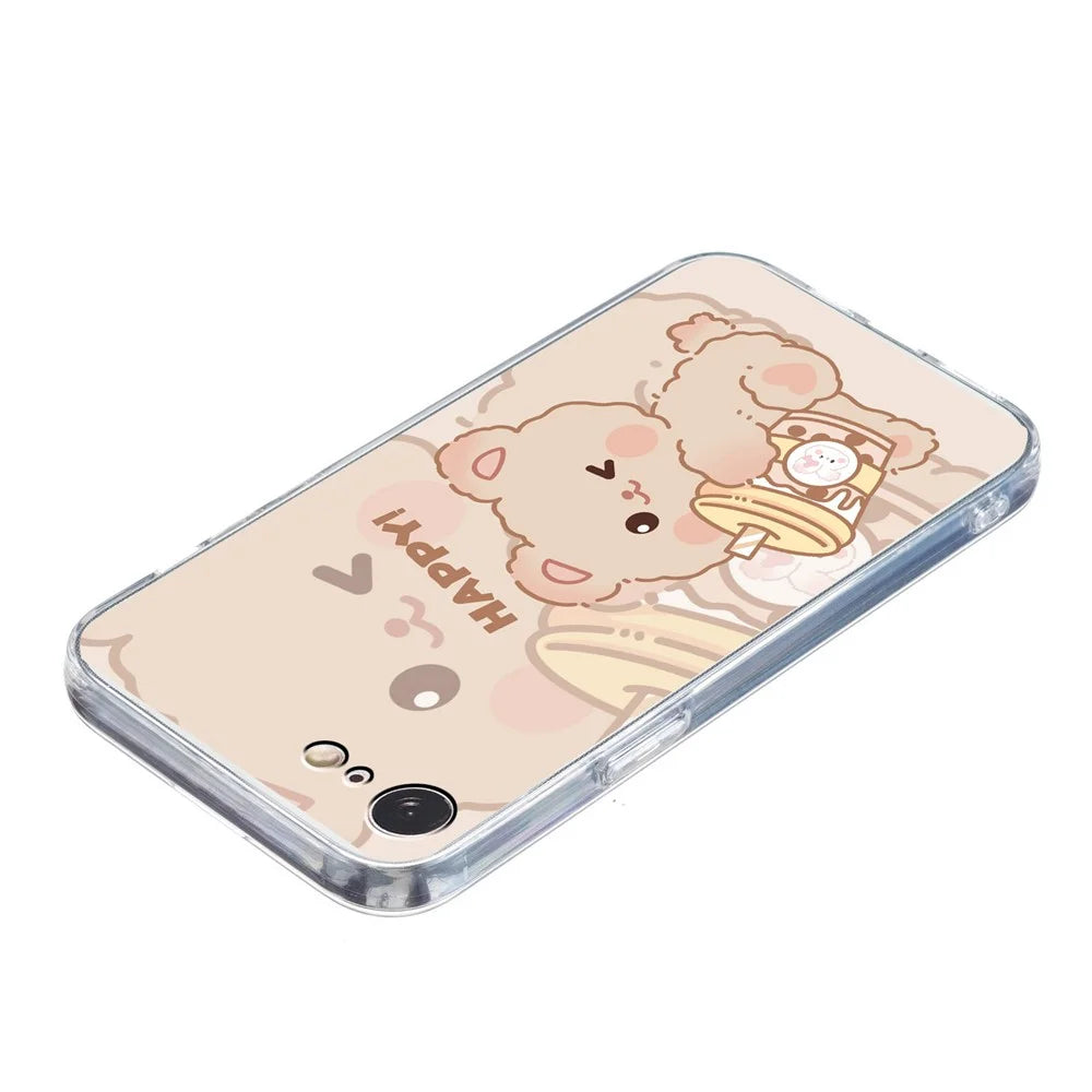 For iPhone 7 / 8 / SE (2020) / SE (2022) Case Printed Pattern TPU Phone Back Cover - Bear - 5