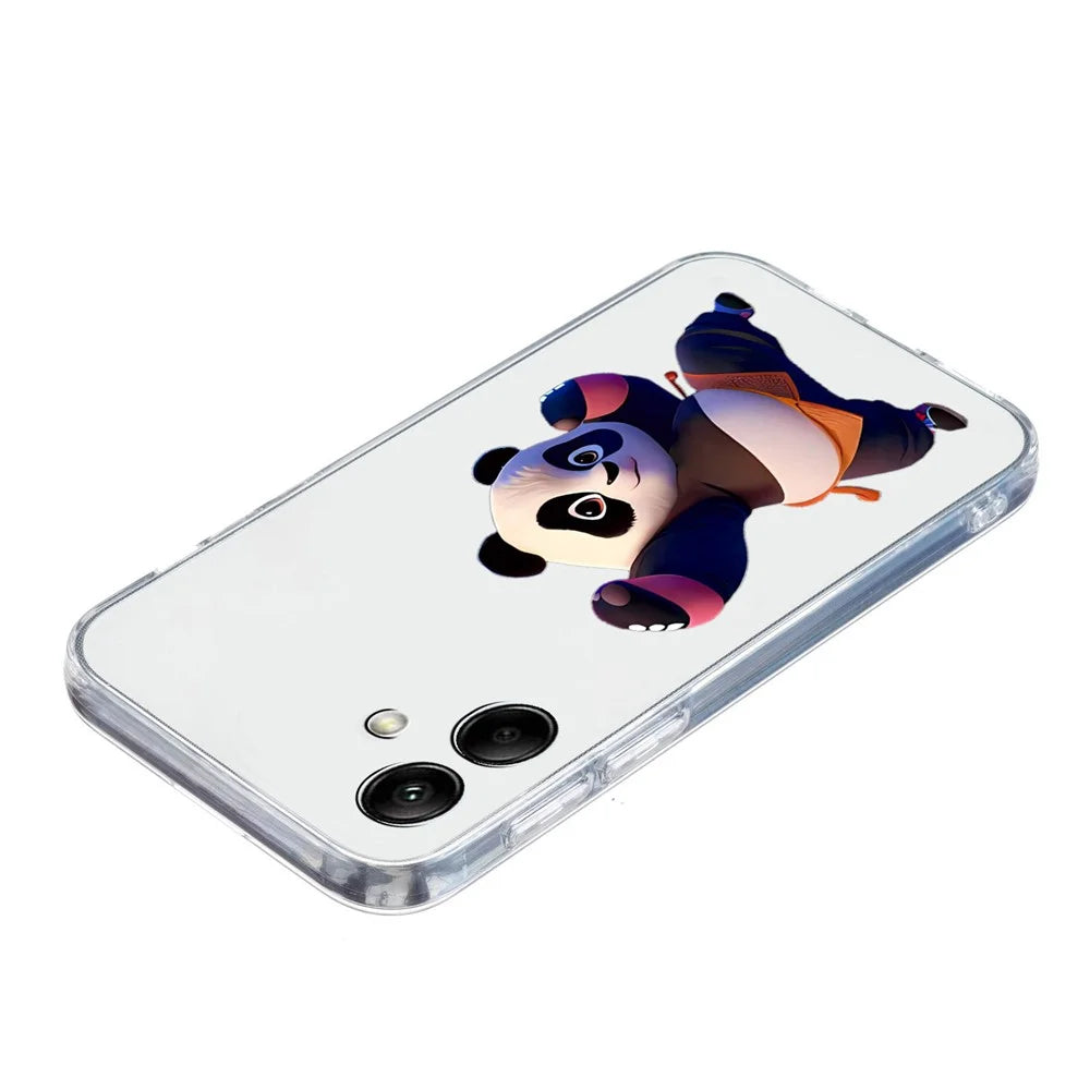 For Samsung Galaxy A05 4G TPU Phone Case Pattern Printing Protective Back Cover - Panda - 4