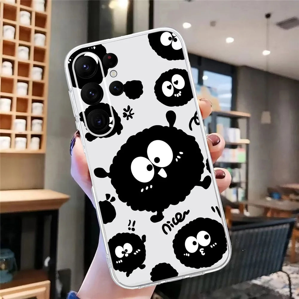 For Samsung Galaxy S23 Ultra Case Pattern Print TPU Phone Cover Precise Lens Protection - Black Briquette - 7