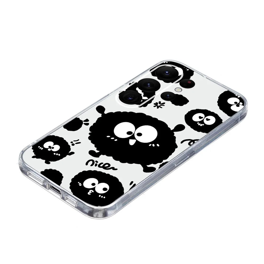 For Samsung Galaxy S24 Ultra Case Anti-Drop TPU Phone Cover Pattern Printing - Black Briquette - 5